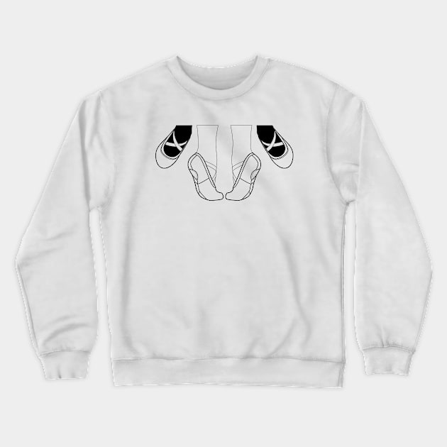 Ballet & Ballerina Couple Crewneck Sweatshirt by vectorhelowpal